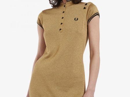 Amy Winehouse Gold Metallic Knitted Dress Supply