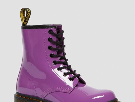 1460 Bright Purple Patent Leather Lace Up Boot Fashion