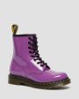 1460 Bright Purple Patent Leather Lace Up Boot Fashion