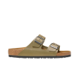 Birkenstock Arizona Faded Khaki Smooth Leather Sandals Fashion