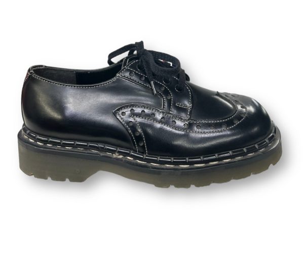 Tredair Black Leather 4 Eyelet Brogue Tie Oxford Shoe Online now