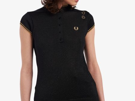 Amy Winehouse Black Metallic Knitted Shirt Online Hot Sale