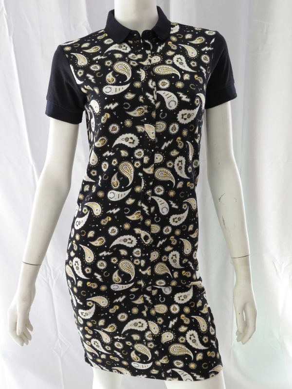 Amy Winehouse Black Bandana Print Fred Perry Shirt Dress Online Hot Sale