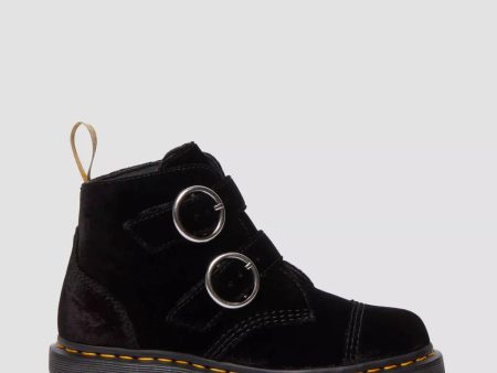 Vegan Devon Velvet Platform Boots on Sale