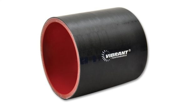 Vibrant 4 Ply Reinforced Silicone Straight Hose Coupling - 3.25in I.D. x 3in long (BLACK) Online