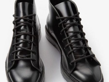 Fred Perry X George Cox Monkey Boot Black For Cheap