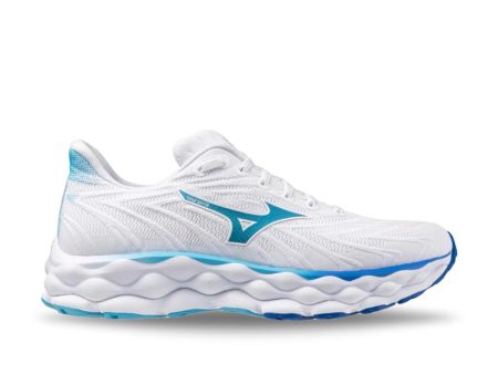 Mizuno Women s Wave Sky 8 - White Mercury Blue Online now