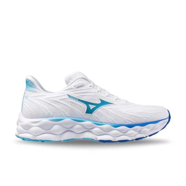 Mizuno Women s Wave Sky 8 - White Mercury Blue Online now