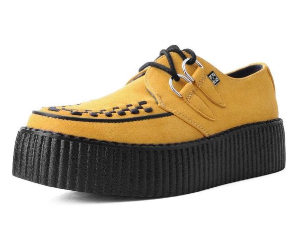 T.U.K MUSTARD MF FABRIC D-RING INTERLACE VIVA II CREEPER For Sale