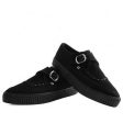 T.U.K BLACK PU SUEDE BUCKLE EZC POINTED MONK on Sale