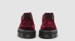 AGGY CREEPER CHERRY RED VELVET SHOE For Sale