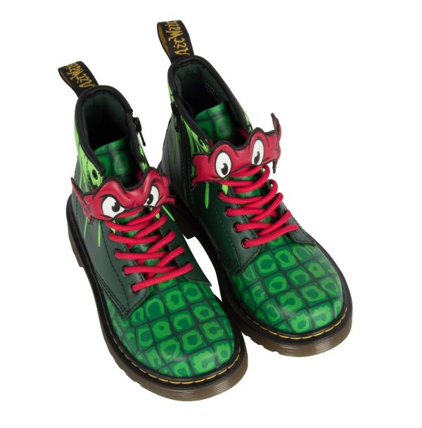 1460 Kids TMNT Raph J DMS Green T Lamper Boots For Cheap