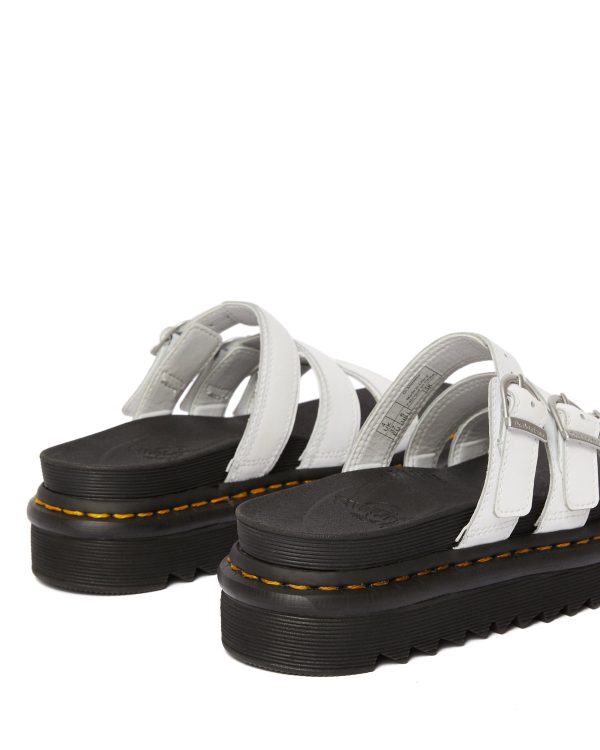 Blaire Slide White Hydro Leather Sandal Sale