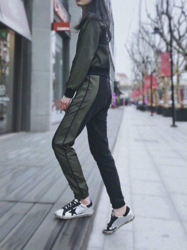 Rib Crop Track Pants For Discount