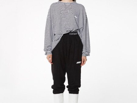 STRIPED TOWERL L SLV TEE Fashion