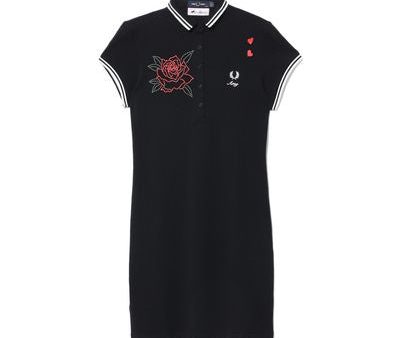 Amy Winehouse Black Embroidered Pique Dress Collection For Cheap