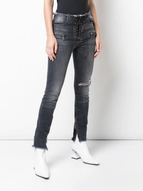 Lace Up Skinny Trousers Online Hot Sale