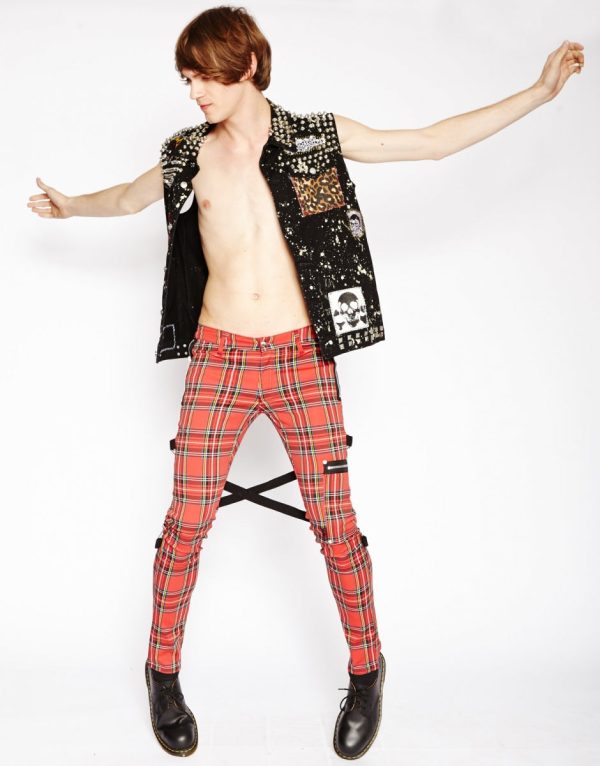 Tripp NYC Plaid Chaos Pants (Red) Supply