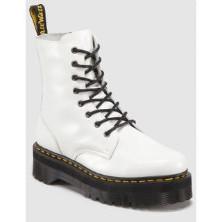 Jadon White Polished Smooth Platform Boot Supply