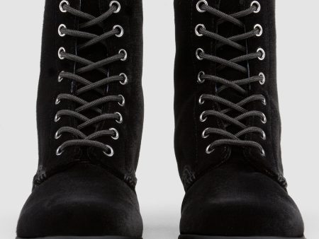 Page Black Velvet Boots on Sale