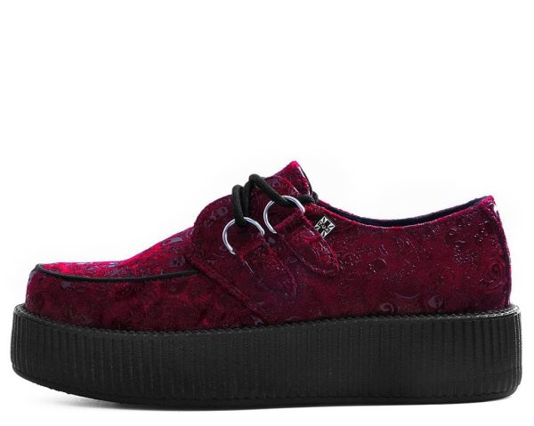 T.U.K BURGUNDY VELVET VIVA MONDO CREEPER Online now