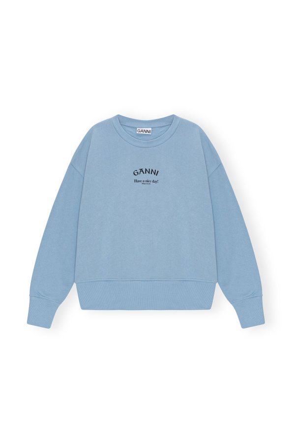 GANNI T3778 BLUE ISOLI OVERSIZED SWEATSHIRT Fashion