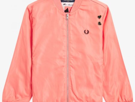 Amy Winehouse Coral Heat Satin Bomber Jacket Supply