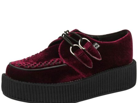 T.U.K BURGUNDY VELVET VIVA MONDO CREEPER Online now