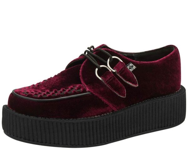 T.U.K BURGUNDY VELVET VIVA MONDO CREEPER Online now