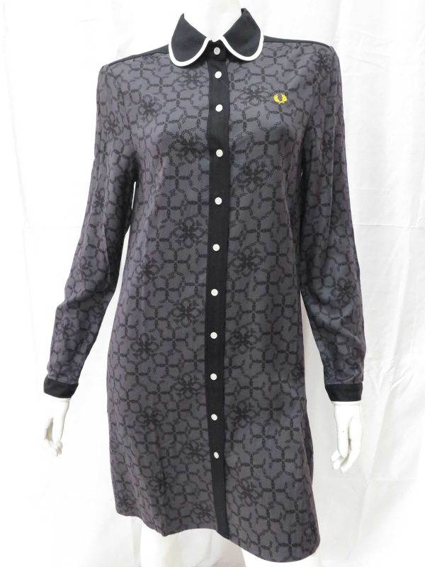 Fred Perry Floral Shirt dress w  Detach Collar Online now