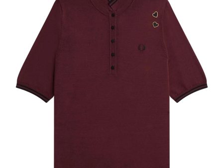 Amy Winehouse Oxblood Knitted Shirt Cheap