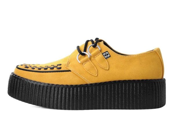 T.U.K MUSTARD MF FABRIC D-RING INTERLACE VIVA II CREEPER For Sale