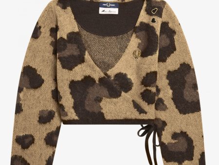 Amy Winehouse Leopard Wrap Cardigan on Sale