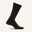 Feetures Plantar Fasciitis Relief Sock Light Cushion Crew Socks - Black Fashion