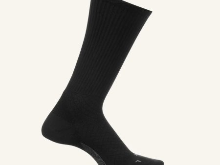 Feetures Plantar Fasciitis Relief Sock Light Cushion Crew Socks - Black Fashion