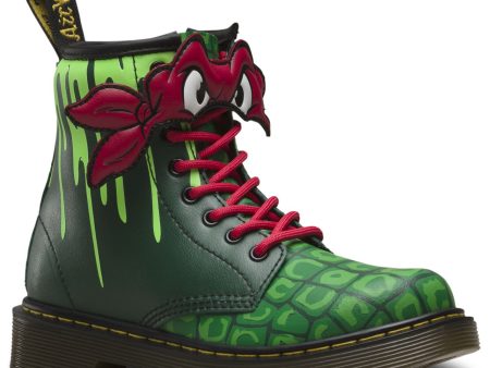 1460 Kids TMNT Raph J DMS Green T Lamper Boots For Cheap