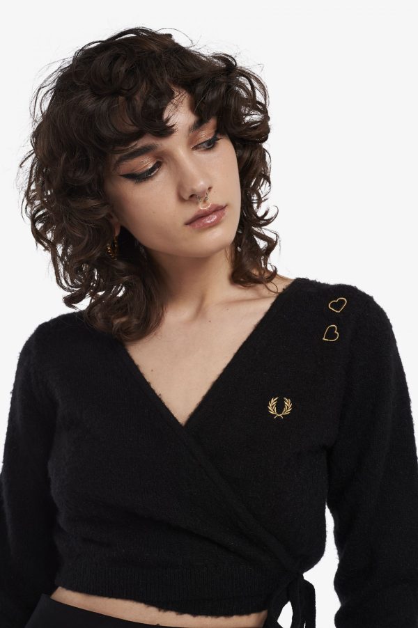 Amy Winehouse Black Wrap Cardigan For Discount