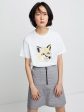 TEE-SHIRT PASTEL FOX HEAD EMBROIDERY Cheap