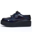 T.U.K BLACK IRIDESCENT BROGUE WINGTIP W  KILTIE VIVA MONDO CREEPER Hot on Sale