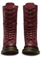 HAZIL CHERRY RED VIRGINIA+DARKEN SUEDE MID HALF BOOT Online Sale