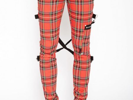 Tripp NYC Plaid Chaos Pants (Red) Supply