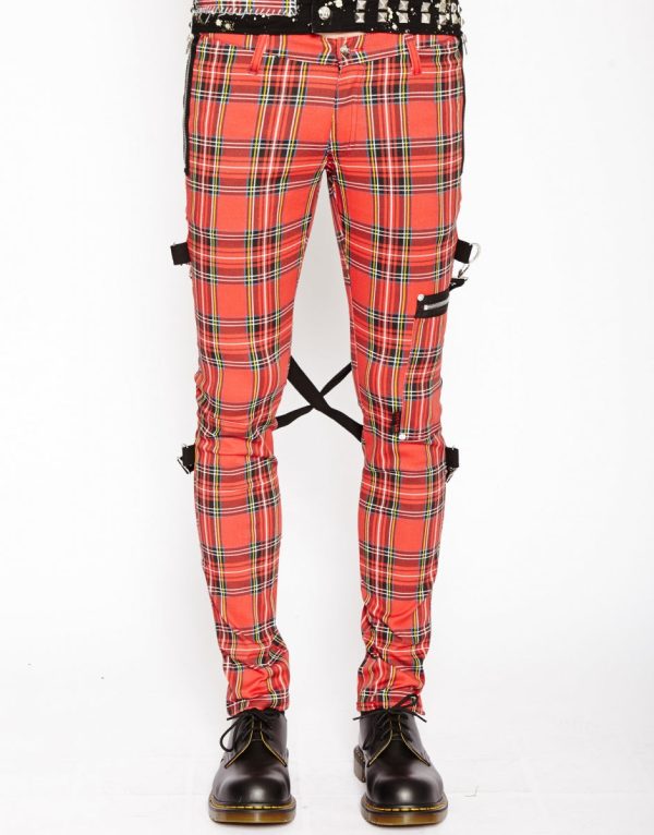 Tripp NYC Plaid Chaos Pants (Red) Supply