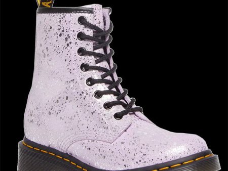 Dr Martens - 1460 Purple Metallic Leather Boots For Cheap