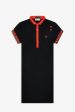 Amy Winehouse Black Lipstick Tipped Pique Dress Hot on Sale