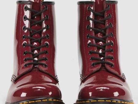 1460 Cherry Red Patent Lamper Leather Lace Up Boot Online Hot Sale