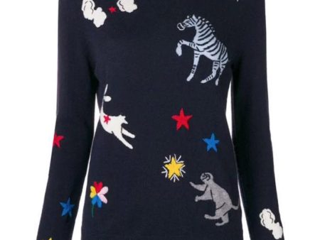 Embroidered Fitted Sweater For Sale