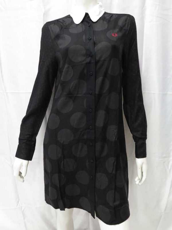 FRED PERRY DOUBLE DOT SHIRT DRESS For Discount