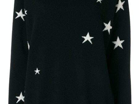 Navy Slouchy Star Cashmere Sweater Fashion