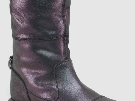 Pasha Black Crackle Suede Boot Discount