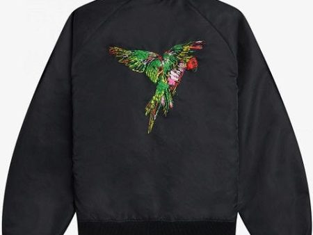 Amy Winehouse Black Embroidered Bomber Jacket Online